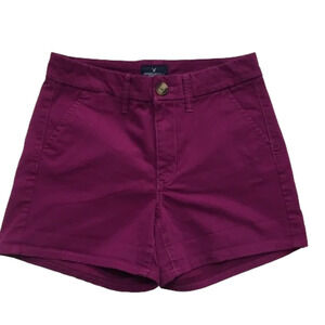 American Eagle High Rise Shortie Purple Size 6 NWT